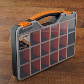   Stilo rekeszes szortimenter fekete 18coll 420x305x61mm - STI1537