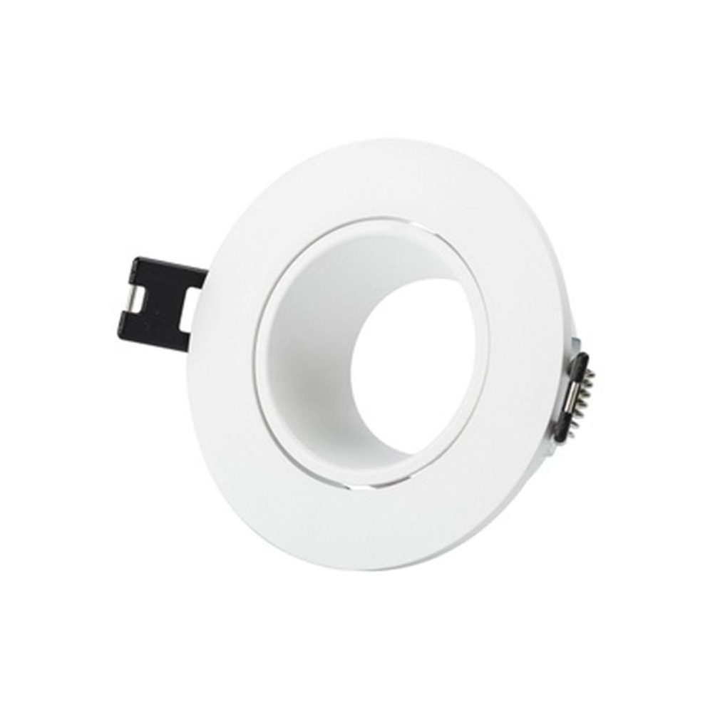 Beépíthető/süllyesztett spotlámpa műanyag, kerek, fehér, billenthető LED GU10/MR16 keret (DEL1561)