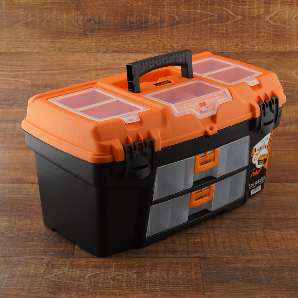Stilo szerszámosláda fiókos tárolókkal 21 colos 534x291x280mm