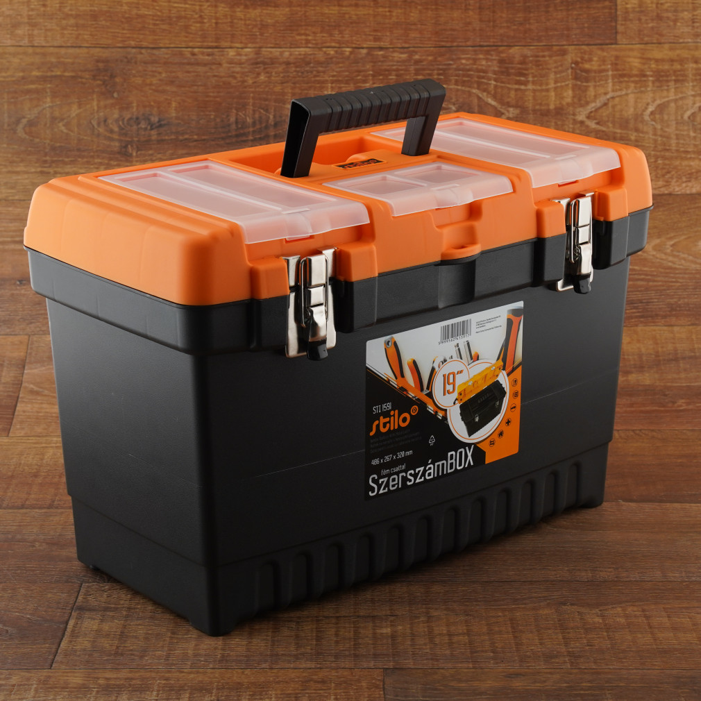 Stilo szerszámosláda fém csattal 19 colos 486x267x320mm