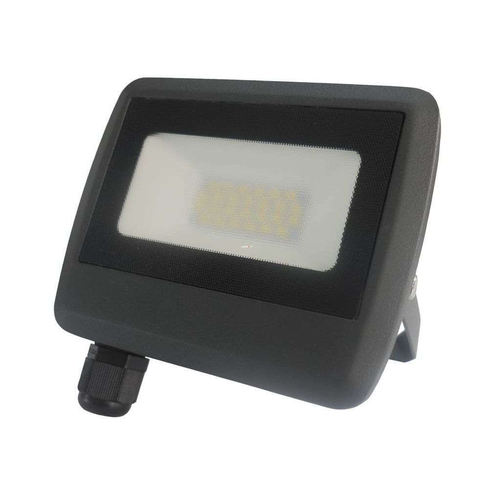 LED reflektor 20W sorkapoccsal, tömszelencével 4000K 1600lm IP65 120 fok SMD, lapos, fekete DEL1633