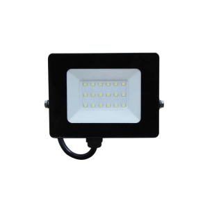   Reflektor 20W LED-es, 1600lm, 120 fokos, 4000K, 30x SMD2835 LED, lapos, fekete deLux DEL1713