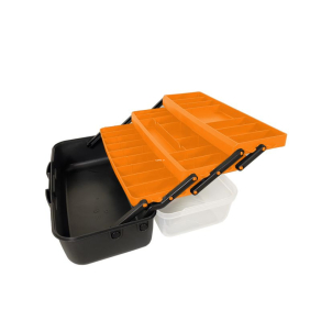   Stilo szerszámosláda kihajtható tárolókkal 16 col átlátszó tetővel 410x202x17 - STI1739