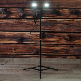   LED állványos reflektor 2 × 20 W, 3600 lm, 220-240VAC, IP65, 4000 K, fekete - Slim
