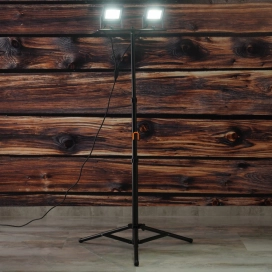   LED állványos reflektor 2 × 30 W, SLIM 5400 lm, 220-240VAC, IP65, 4000 K, fekete