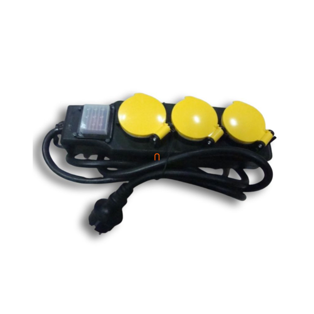 Stilo hálózati elosztó 3db aljzat IP44, 1,5fm H07RN-F 3x1,5mm2 vezetékkel STI1778