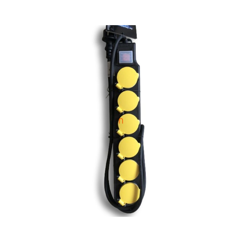 Stilo hálózati elosztó 6db aljzat IP44, 1,5fm H07RN-F 3x1,5mm2 vezetékkel (STI1779)