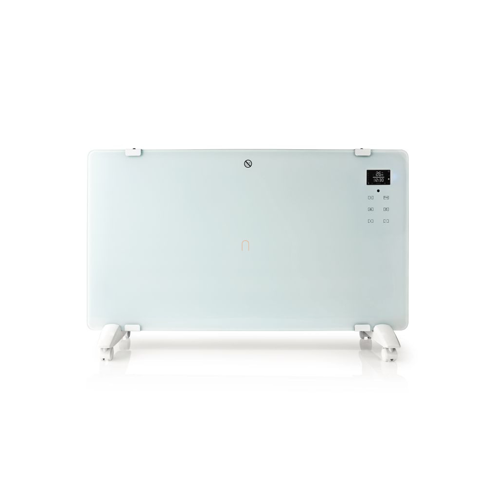 Smart (WiFi) üvegpanel fűtőtest 750W/1500W távirányítóval, fehér, falra szerelhető vagy szabadon álló kivitel, Stilo STI1804