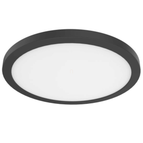   Szabályozható LED panel fekete, kerek, süllyesztett/falon kívüli, 24W, 2600lm, 3000/4000/6500K, IP20, DEL1820 Delux