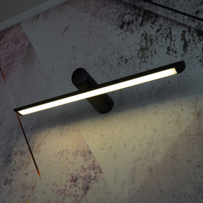   Szabályozható tükörvilágító LED lámpa 60 cm, 6W, 600lm, 3000-5000 K, IP44, fekete - deLux DEL1856