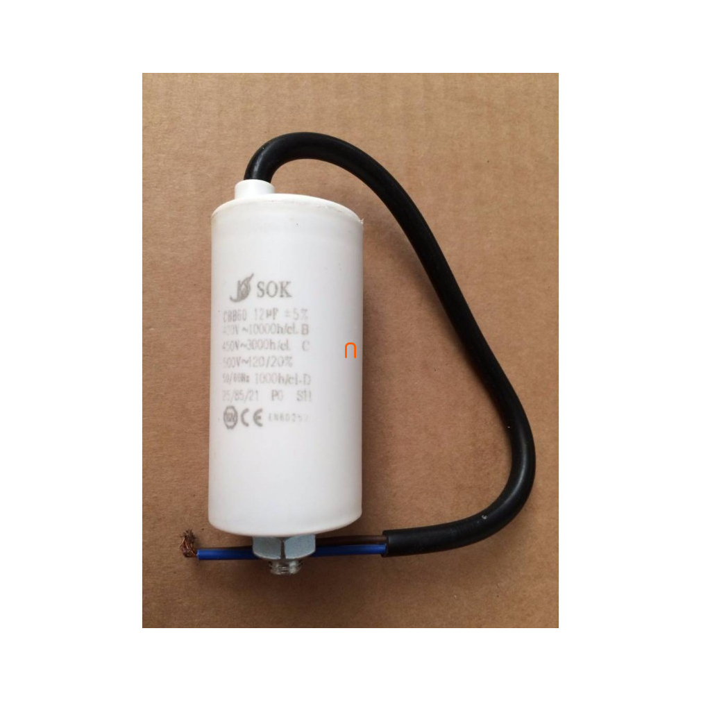 Kondenzátor üzemi 12 uF 450V + kábel