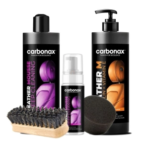   Carbonax WS001984 Matt bőrtisztító és ápoló csomag, autóipari bőrfelületek tisztításához és ápolásához, autóápolási használatra