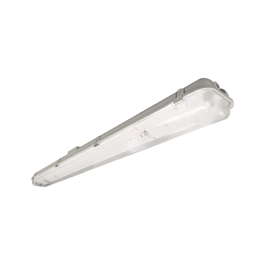 LED Por- és páramentes üres lámpatest 1x58W méret, LED csőhöz szerelve, SEP PC búra IP65 fém békazárakkal 60001158402 STAR-158 PC/PC
