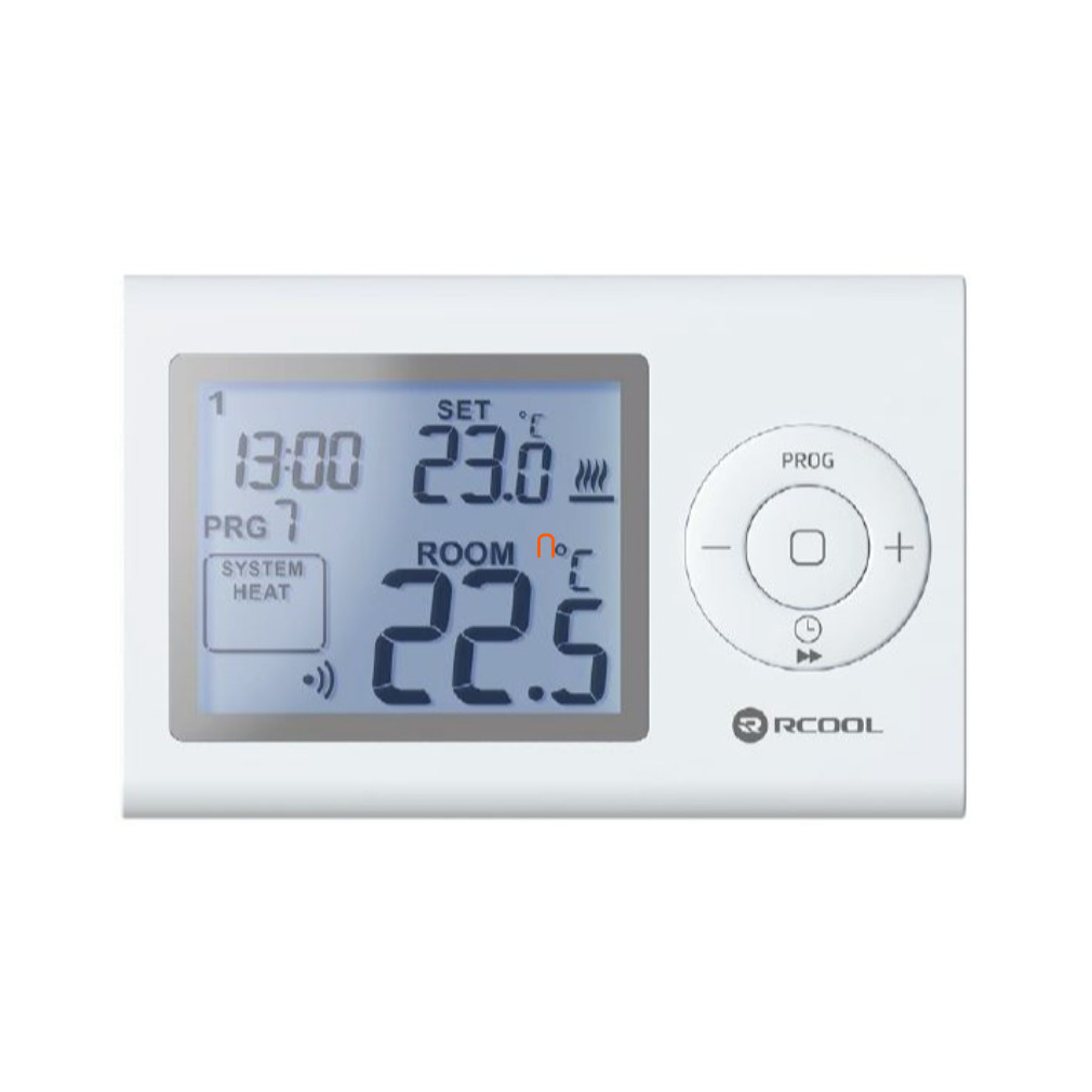 Szobatermosztát digitális, 7 napra programozható, LCD-s, RCOOL VISION7 TSZDIG057