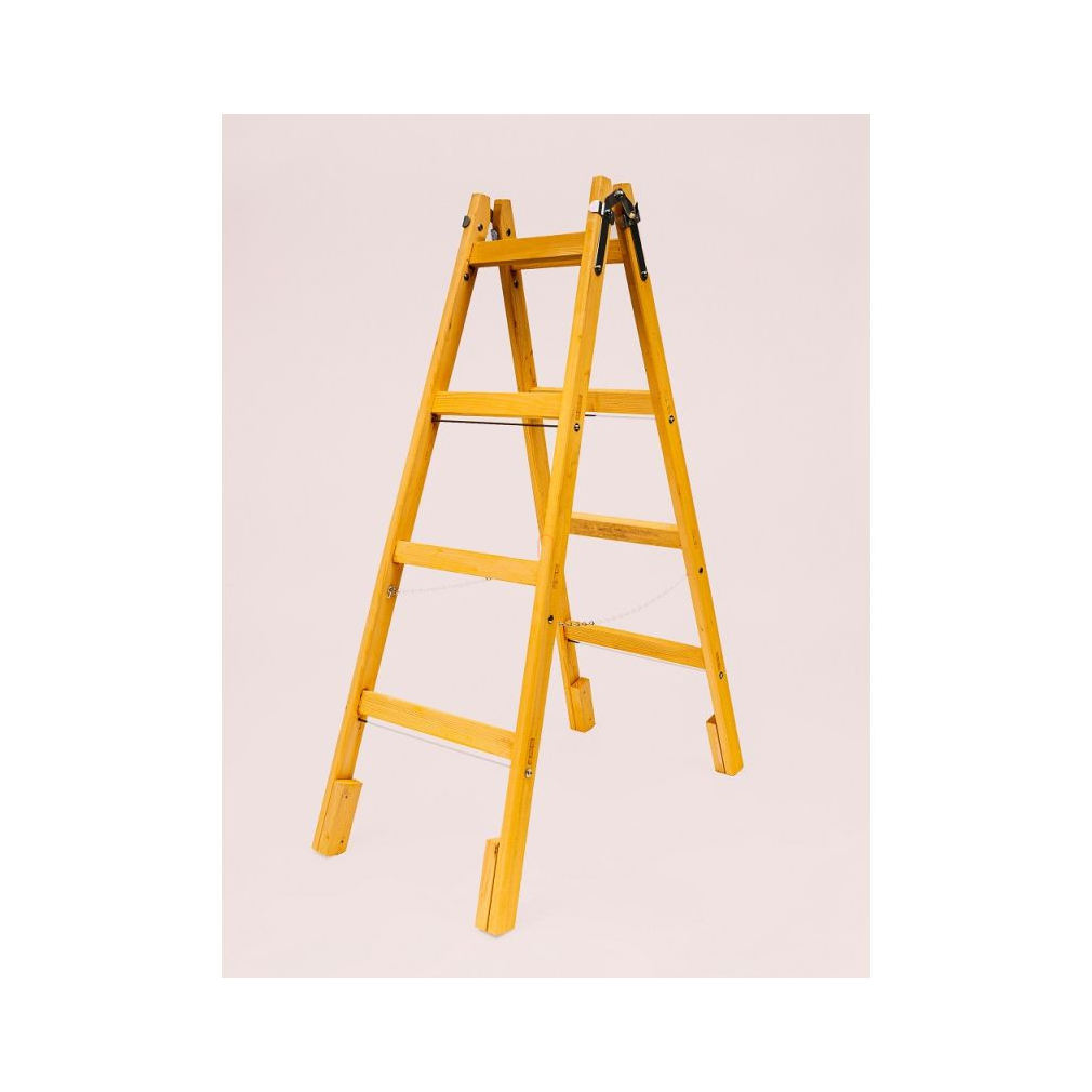 Villanyszerelő falétra 4 fokos 153cm, erősített kivitel, akasztóval GREENWOOD