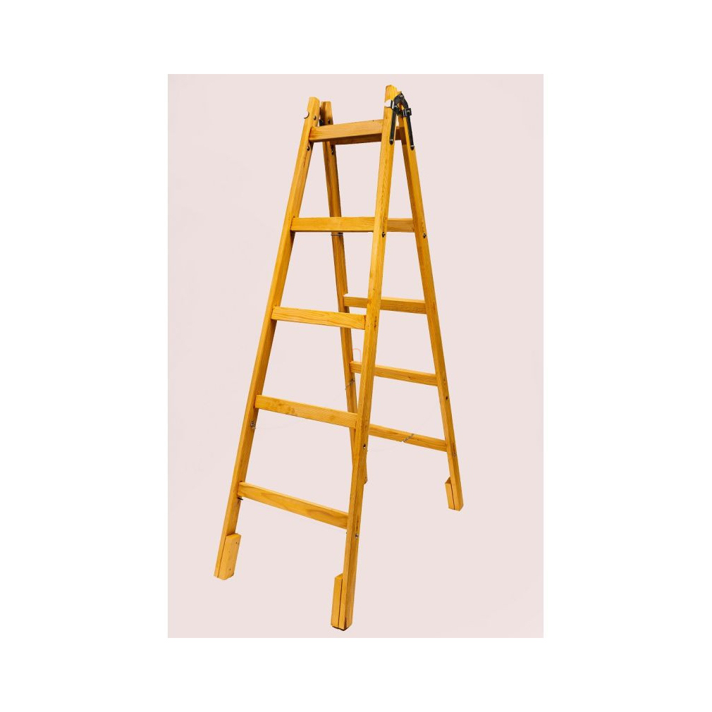 Villanyszerelő falétra  5 fokos 187cm, erősített kivitel, akasztóval GREENWOOD