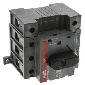   ABB 1SCA105365R1001 OT63F4N2 szakaszolókapcsoló, 4P, 63 A, AC-22A, 400 V, mellső működtetésű, DIN sínre vagy szerelőlapra szerelhető