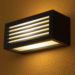   Rácsos kültéri fali lámpa, szürke színű - Brick Redo 9898