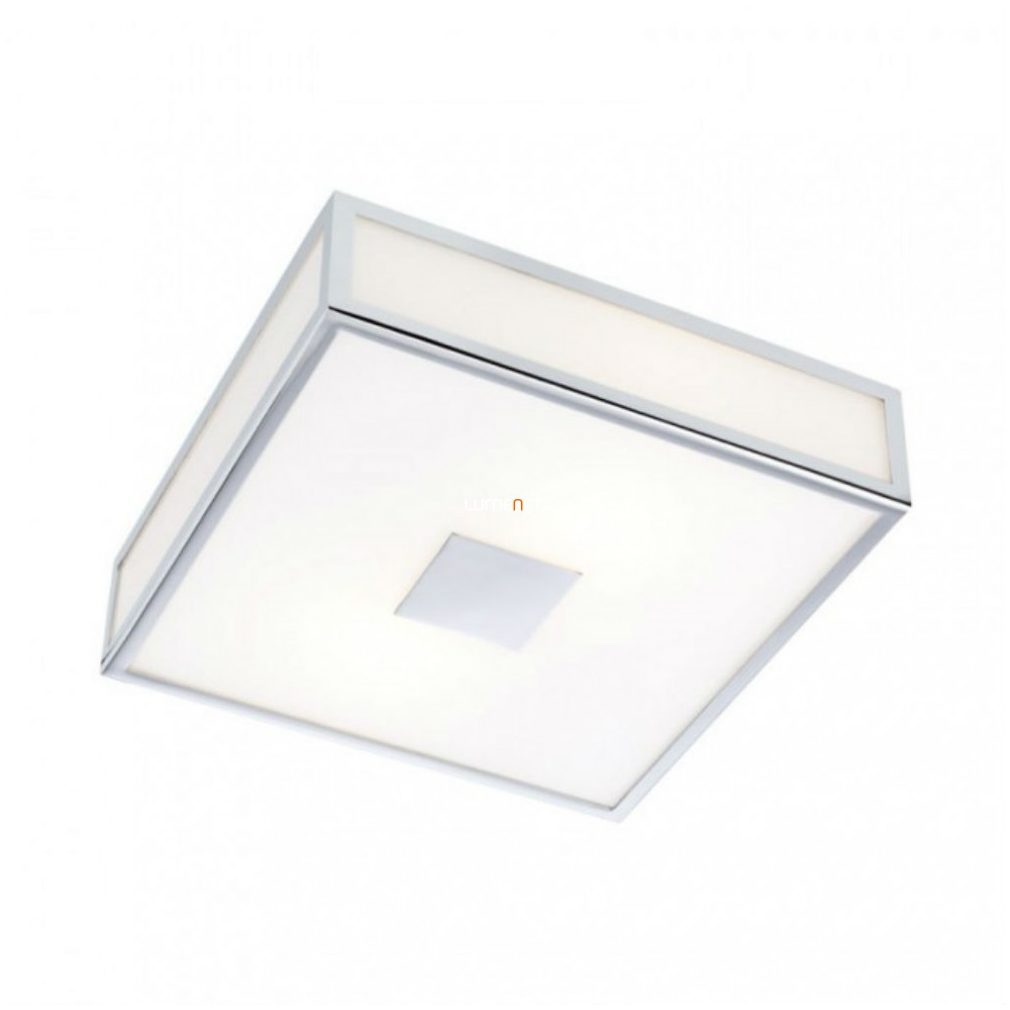 Fürdőszobai mennyezeti lámpa fényforrással 28x28 cm, opál-ezüstszínű (Ego)