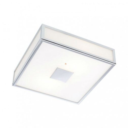 Fürdőszobai mennyezeti lámpa fényforrással 28x28 cm, opál-ezüstszínű (Ego)