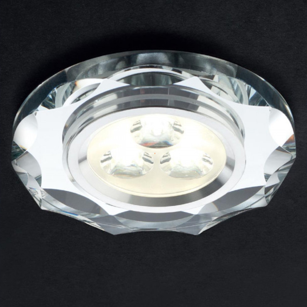 Beépíthető spot lámpa, csiszolt üveg, hidegfehér fényű (Cr34 Led)