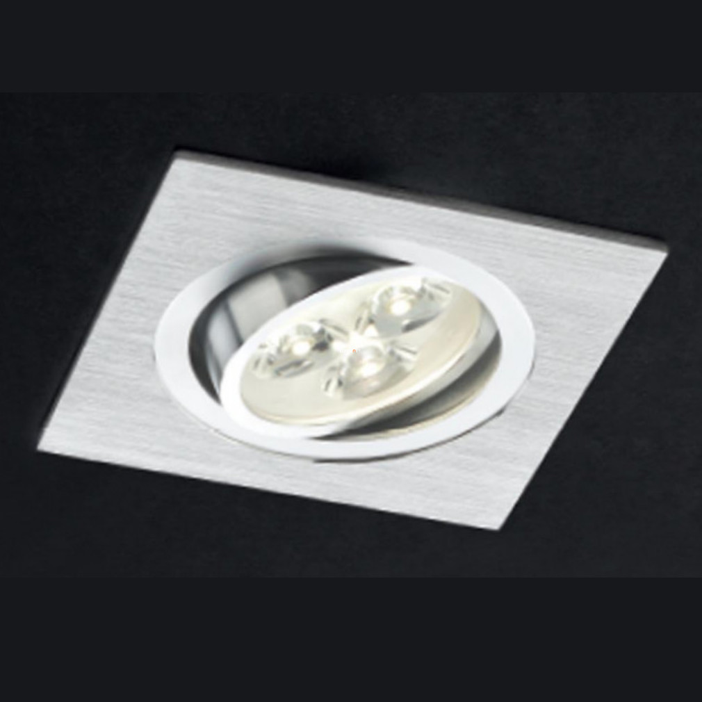 Billenthető LED spot lámpa, beépíthető, hidegfehér fényű, szögletes (MT 116)
