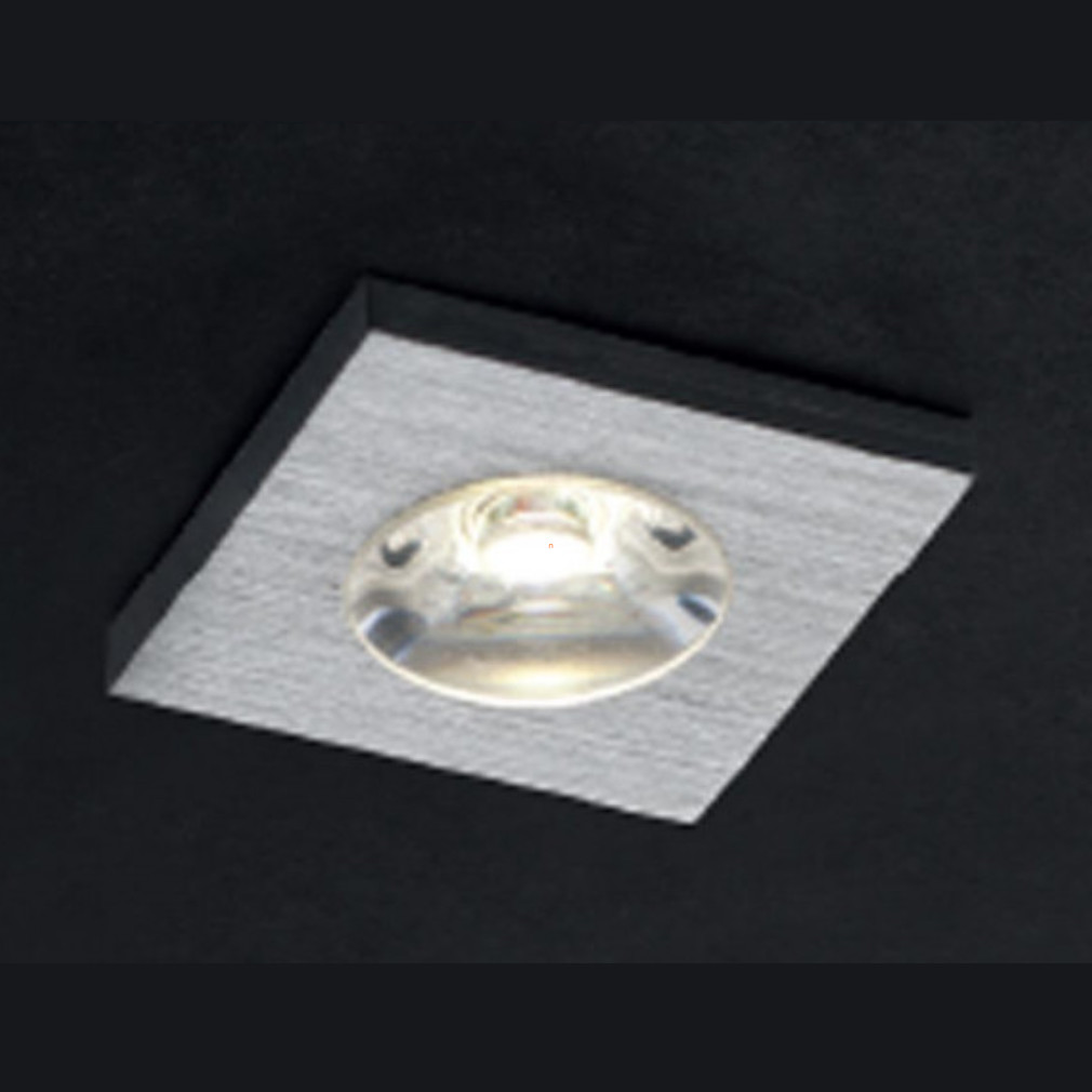 Beépíthető LED spot lámpa, 3x3 cm, hidegfehér fényű, alumínium színben (MT 117)
