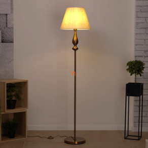   Állólámpa, bézs, 155 cm - Fabiola Smarter 02-714, textil, klasszikus, 1xE27 foglalattal