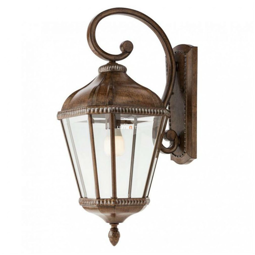 Kültéri fali lámpa fényforrással, antik barna színű (Essen 9658)