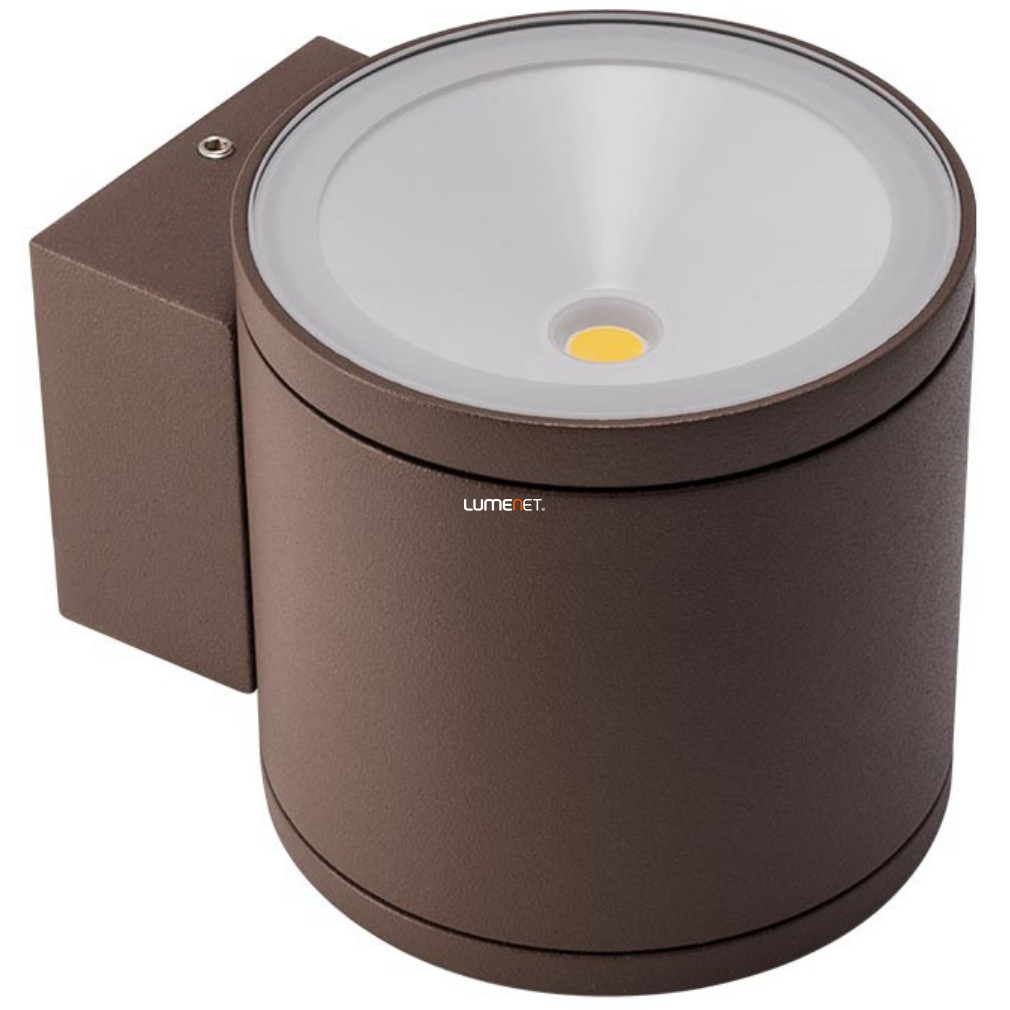 Kültéri fali LED lámpa, le és fel világító, 12 W, melegfehér, barna színű (Eta)