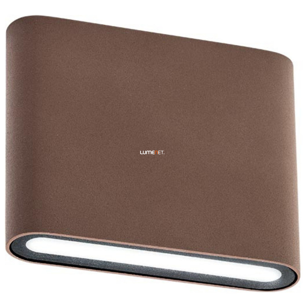 Kültéri fali LED lámpa, le és fel világító, 6 W, melegfehér, barna-opál (Pocket)
