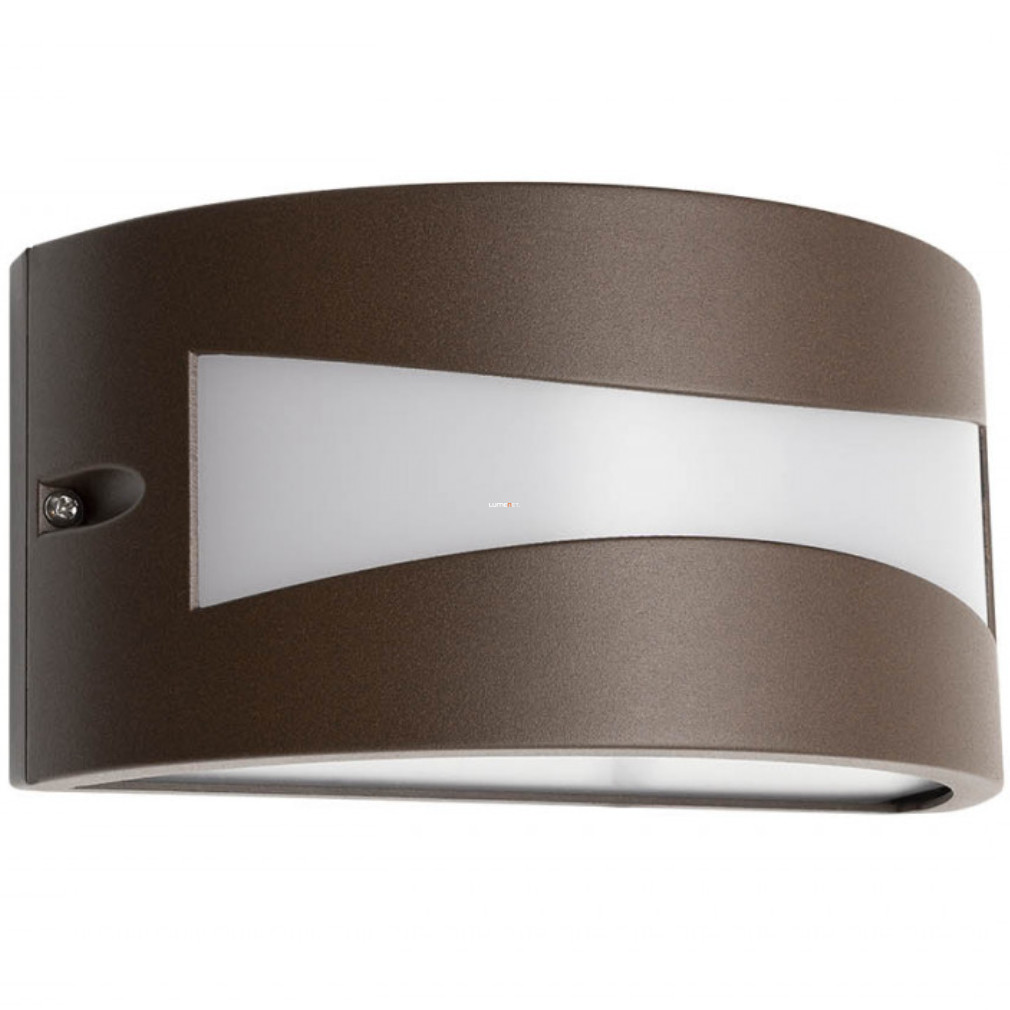 Kültéri fali LED lámpa sötét barna színben, melegfehér fényű (Asti)