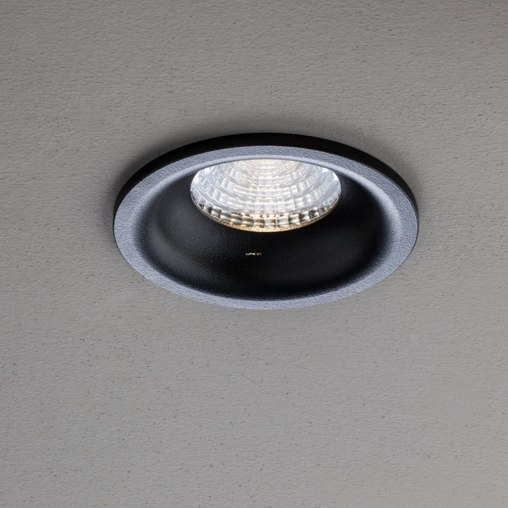 Beépíthető LED spot lámpa, 9W, hidegfehér fényű, 9 cm, matt fekete (MT 143)