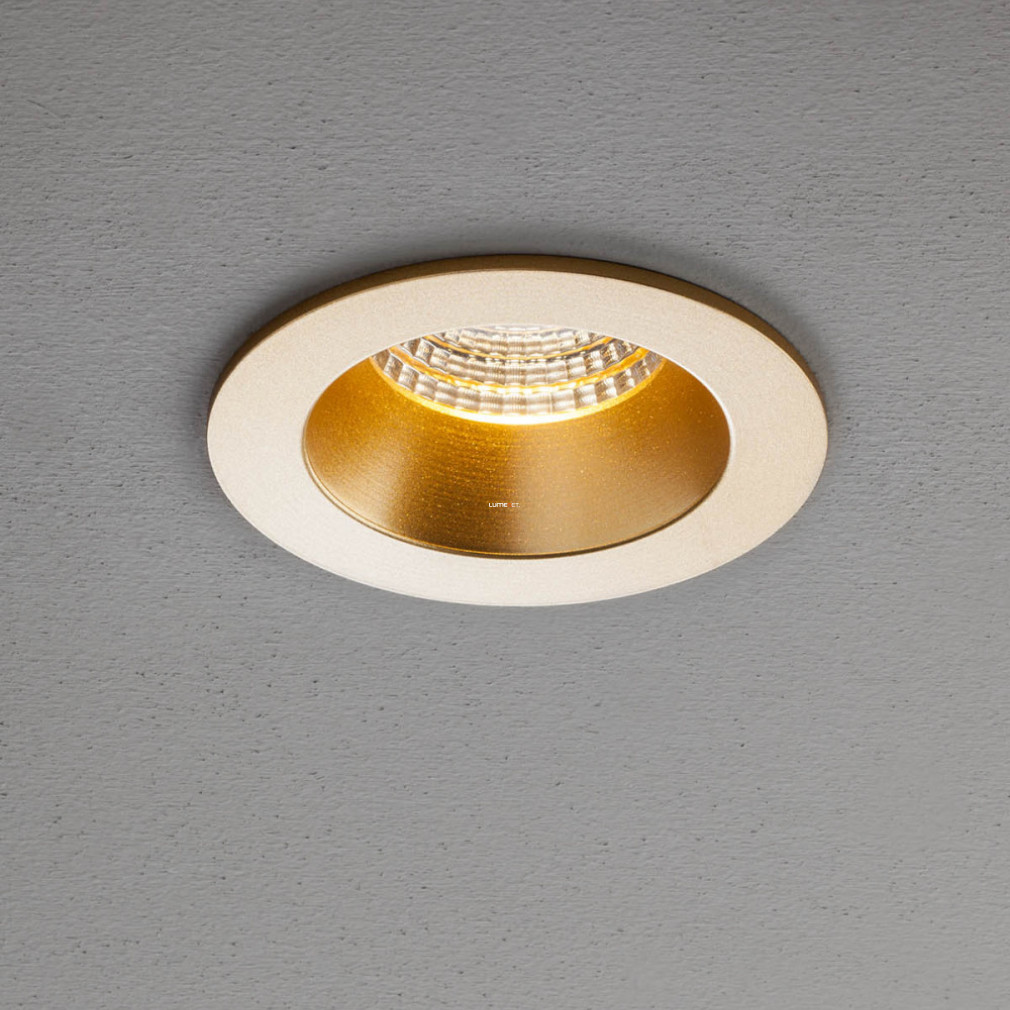 Beépíthető LED spot lámpa, 9W, hidegfehér fényű, 9 cm, matt arany színben (MT 144)