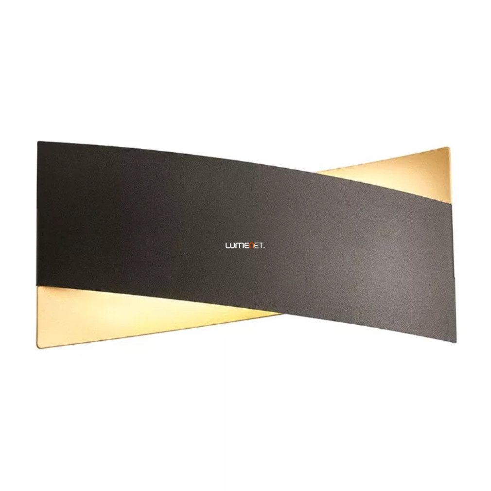 Fali LED lámpa 18 W, melegfehér, matt arany-fekete színben (Xavier)