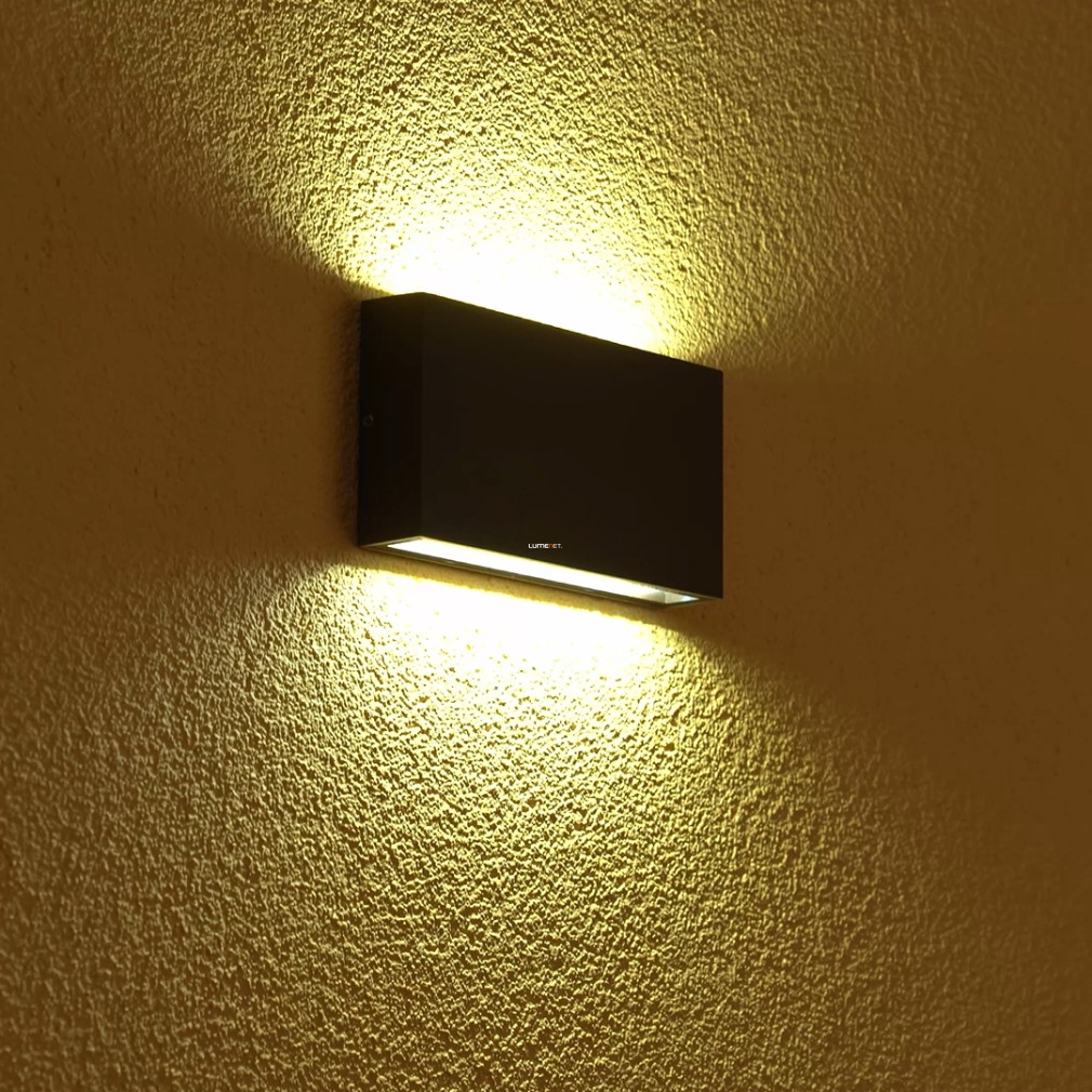 Kültéri fali LED lámpa barna színben, 17,5 cm (Kamal)