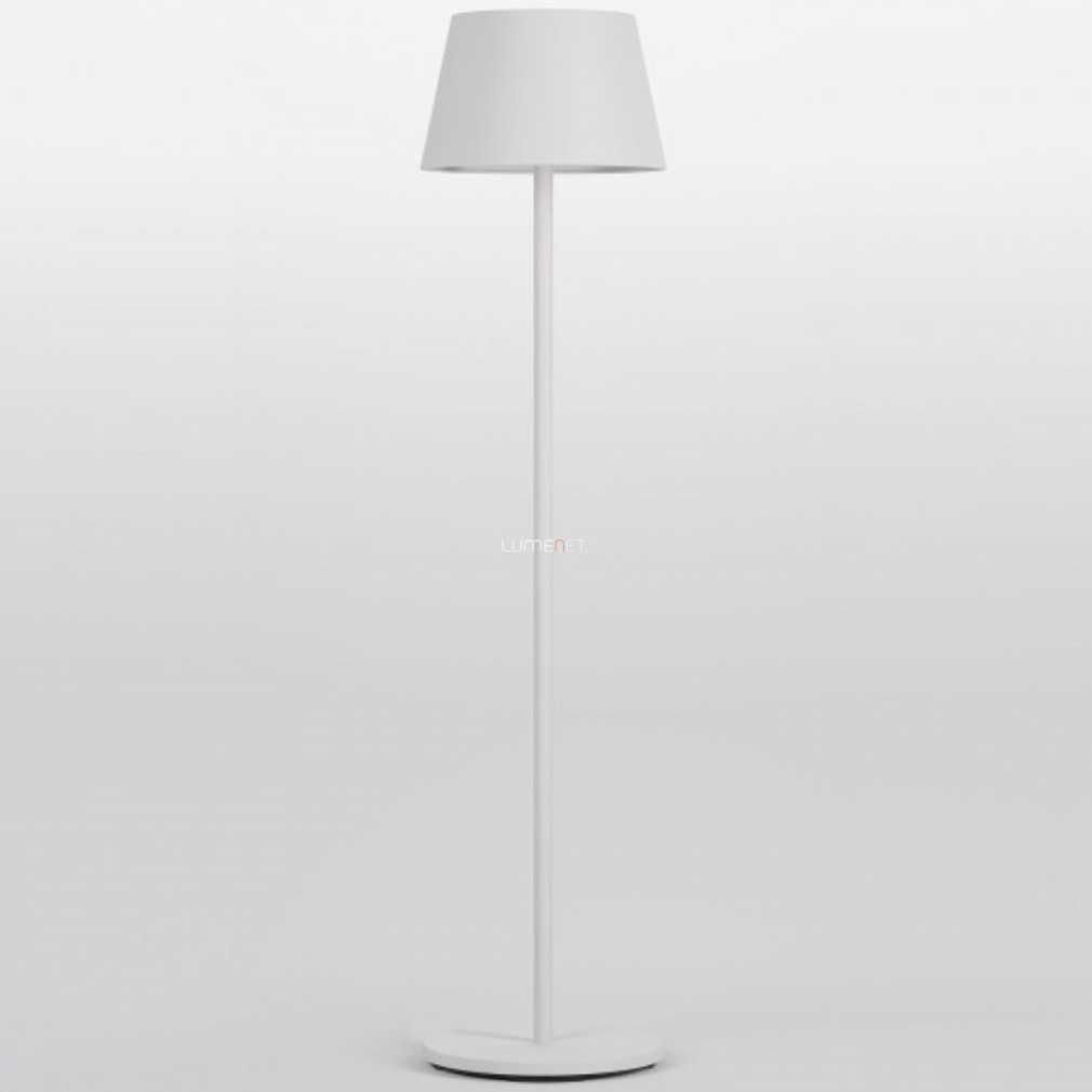 Kültéri RGBW állólámpa matt fehér színben, tölthető (Teseo)