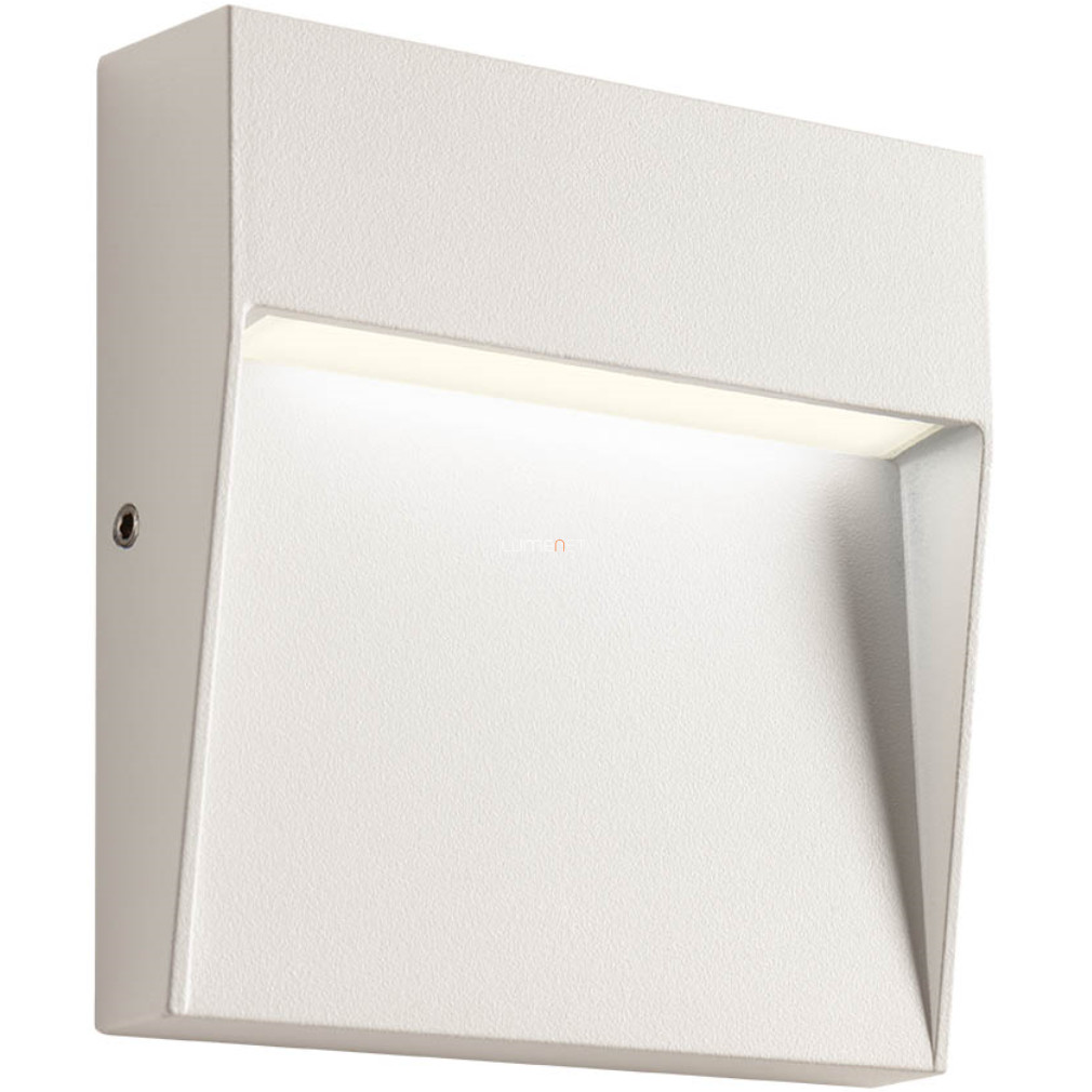 Kültéri szögletes fali/lábazati LED lámpa, matt fehér (Lander)