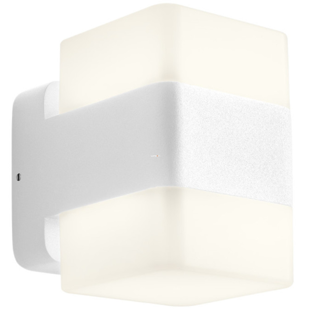 Kültéri fali lámpa kocka fehér színben (Tok)