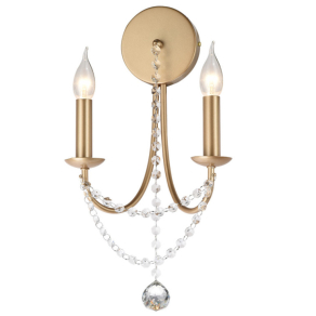   Klasszikus falikar kristály díszekkel, arany színben - Aphrodite Redo 02-992