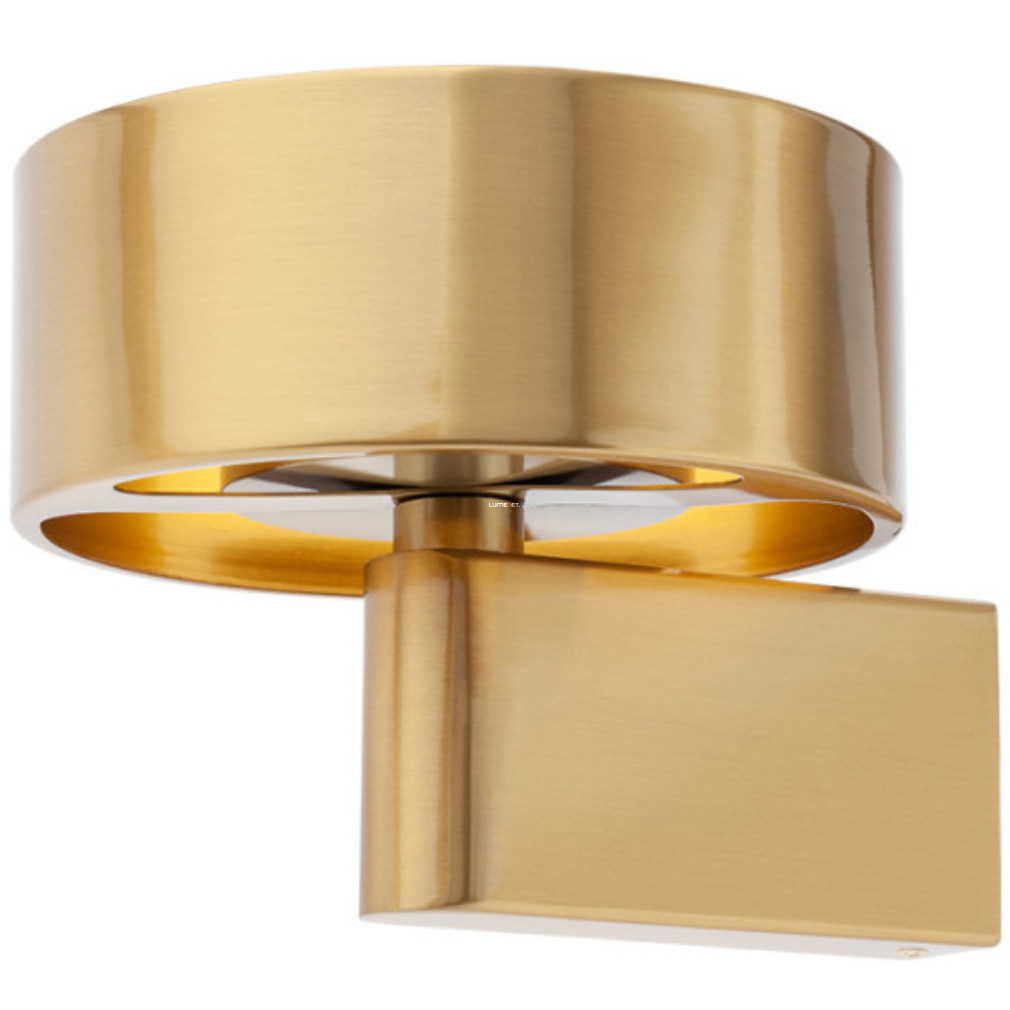 Arany színű fali LED lámpa, melegfehér fényű (Punkt)