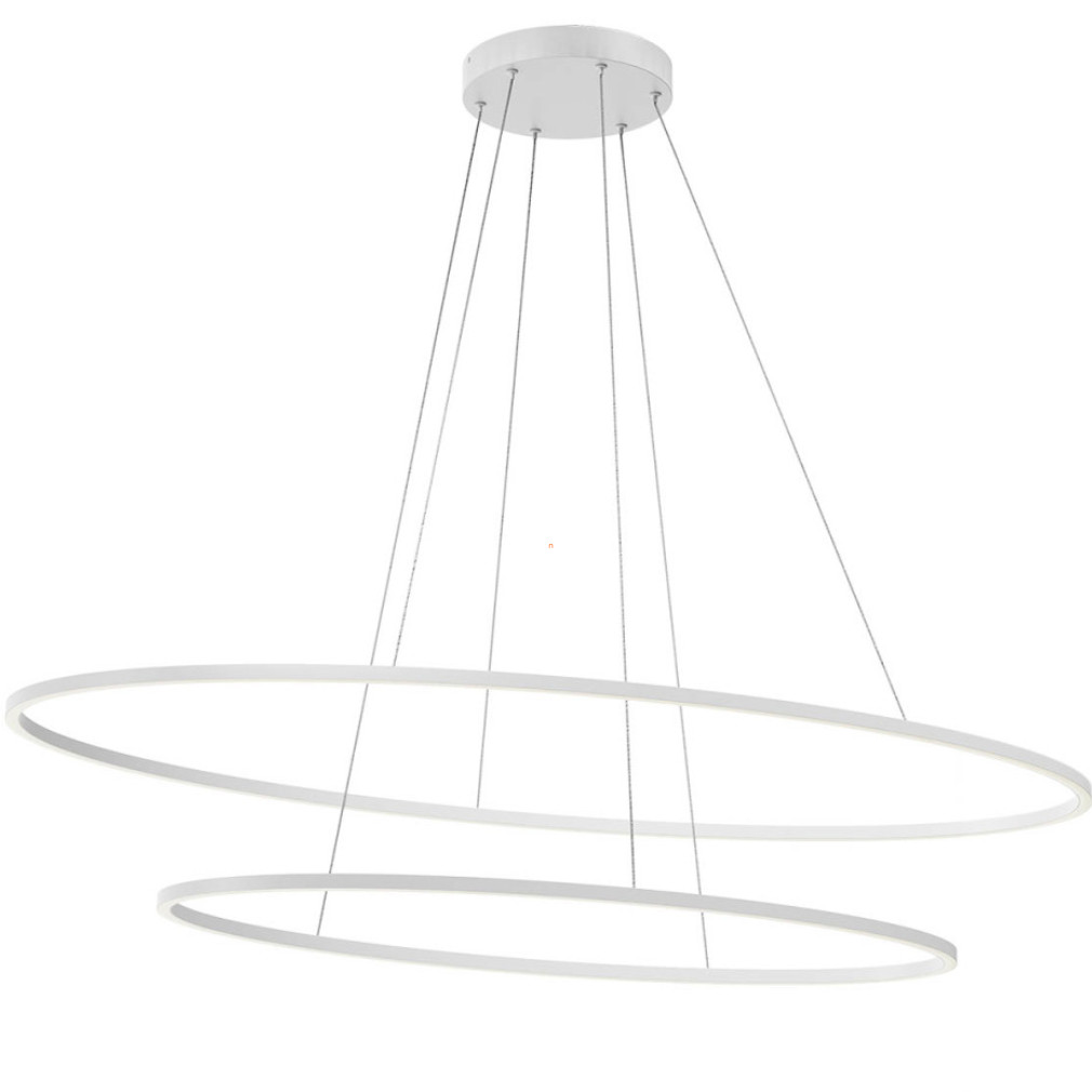 Szabályozható függesztett LED lámpa minimál stílusban, 60x130 cm, matt fehér (Leo)