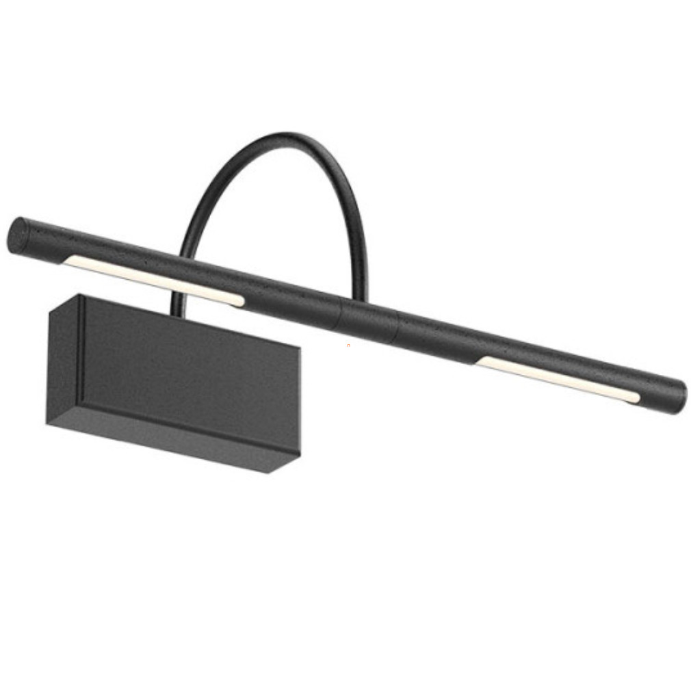 Képmegvilágító LED lámpa hajlított szárral, matt fekete (Kendo)