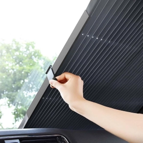   Carguard PAR001 Autós napellenző Visszahúzható 150 x 70 cm, a jármű utasterének napfény elleni védelméhez, 12 V-os kivitel