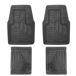   Carguard PAC002 Univerzális autószőnyeg készlet, állítható, vastag és csúszásgátló , PVC fekete, autós használatra