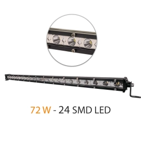   Carguard CLL007 LED fényszóró rúd, 12-312 V, 72W, 6000-7000K, 4800lm, IP67, 652x30x48mm, 24 SMD LED Off Road, autós használatra