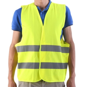   Carguard VST002 Fényvisszaverő biztonsági mellény 60x70 cm, közúti vészhelyzetek láthatóságának növeléséhez, 12 V-os kivitel
