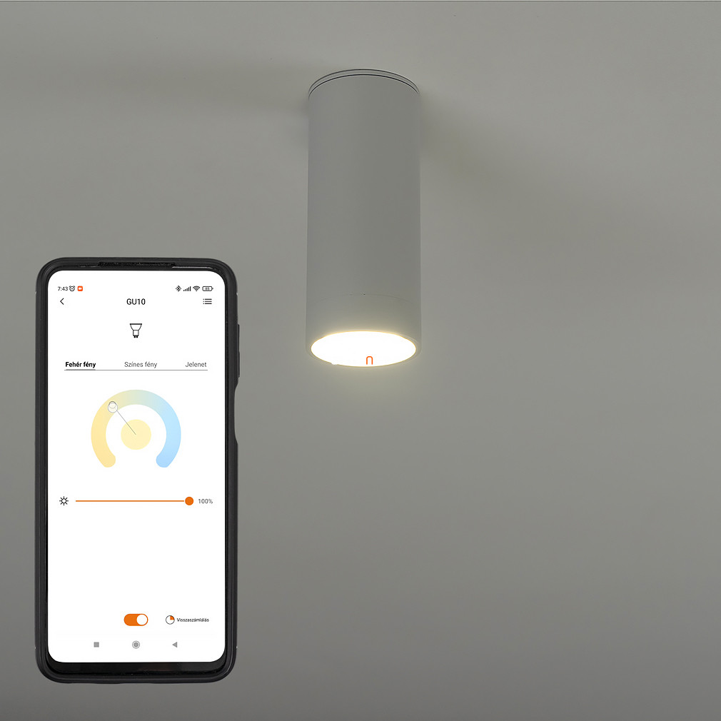 Connect Smart LED spot lámpa 4,7 W, hideg-melegfehér, fehér színű (Stag RGBW)