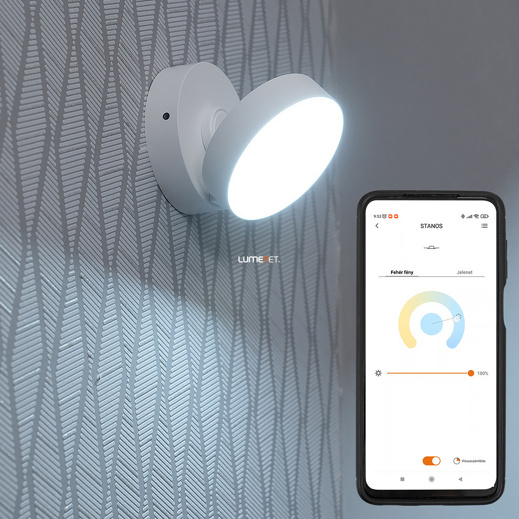 Connect Smart LED spot lámpa 8 W, hidegfehér-melegfehér, fehér színű (Stanos)