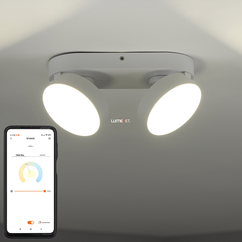 Connect Smart LED spotlámpa 16 W, hideg-melegfehér, fehér színű (Stanos)